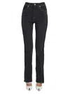 Alexander Mcqueen Women's Jeans Wide Leg In Black