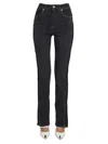 Alexander Mcqueen Wide Leg Jeans Featuring Belt Loops In Black