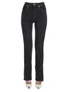 Alexander Mcqueen Women's Jeans Wide Leg In Black