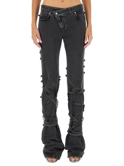 ALEXANDER MCQUEEN ALEXANDER MCQUEEN JEANS WITH KNOTTED DETAIL