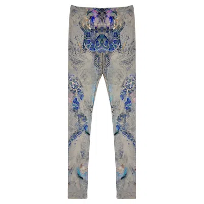 Pre-owned Alexander Mcqueen Jellyfish Print Leggings Collection: S/s 2010 "plato's Atlanti In Gray