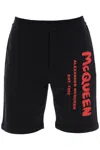 Alexander Mcqueen Jersey Graffiti Sweatshorts In White