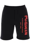 Alexander Mcqueen Jersey Graffiti Sweatshorts In White