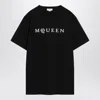 Alexander Mcqueen Logo Print Crewneck T-shirt In Black