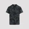 Alexander Mcqueen Skull Embroidered Tie-dye T-shirt In Black