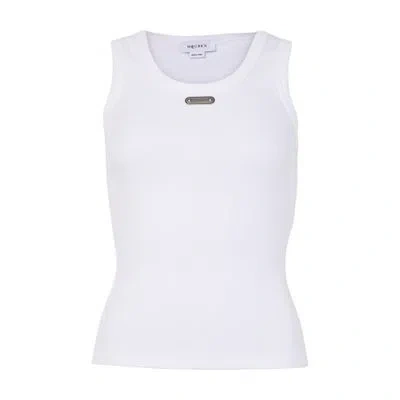 Alexander Mcqueen Jersey Tank Top In White