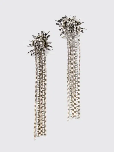 Alexander Mcqueen Women Sunflower Earrings In Metallic