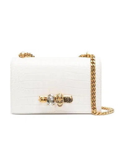 ALEXANDER MCQUEEN ALEXANDER MCQUEEN EMBELLISHED FOUR-RING SHOULDER BAG