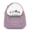 Alexander Mcqueen Skull Jeweled Mini Chain Hobo Bag In Pink