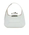 Alexander Mcqueen The Jewelled Hobo Mini Leather Shoulder Bag In White