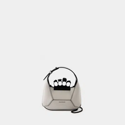 ALEXANDER MCQUEEN JEWELLED HOBO MINI PURSE - ALEXANDER MCQUEEN - LEATHER - IVORY