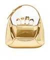 Alexander Mcqueen Jewelled Hobo Mini Shoulder Bag In Gold