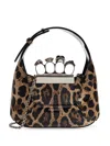 Alexander Mcqueen Jewelled Mini Bag In Brown