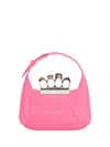 Alexander Mcqueen Alexander Mc Queen The Jewelled Hobo Mini Leather Shoulder Bag In Fluo Pink