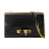 Alexander Mcqueen Jewelled Satchel Bag In Black