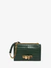Alexander Mcqueen Jewelled Satchel In Emerald