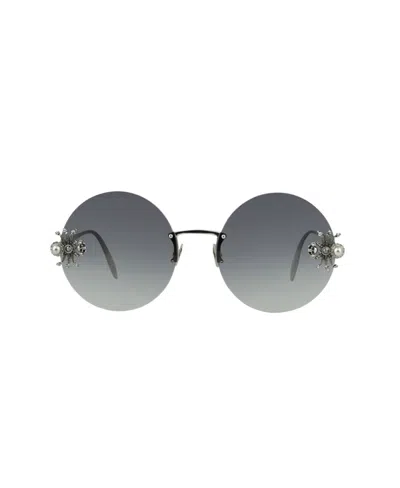 Alexander Mcqueen Jewelled Spider Sunglasses In Gray