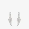 Alexander Mcqueen Tiger Claw Earrings In Palladium