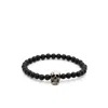 Alexander Mcqueen Alexander Mc Queen Skull Bracelet With Black Pearls