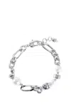 Alexander Mcqueen Skull And Pearl Bracelet