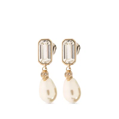 Alexander Mcqueen Gold Earrings Women In Multi