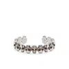 Alexander Mcqueen Multi Skull Cuff Bracelet In Silver