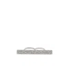 Alexander Mcqueen Double Cross-bar Ring In Palladium In Silver