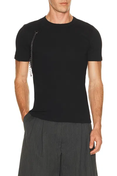 Alexander Mcqueen Jewelry Harness Tee Shrt In Black