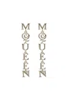 Alexander Mcqueen Interlocking Letter Earrings With Gold Finish In Metallic