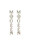 Alexander Mcqueen Interlocking Letter Earrings With Gold Finish In Metallic