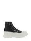 Alexander Mcqueen Joey Sneakers With Eyelets In Black
