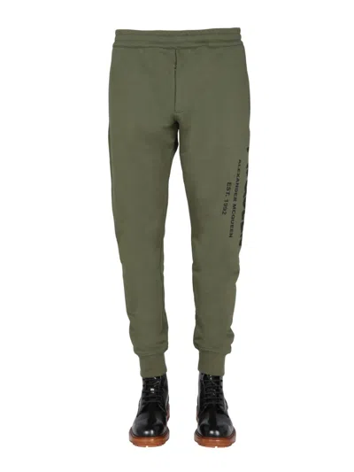 ALEXANDER MCQUEEN JOGGING PANTS WITH GRAFFITI LOGO