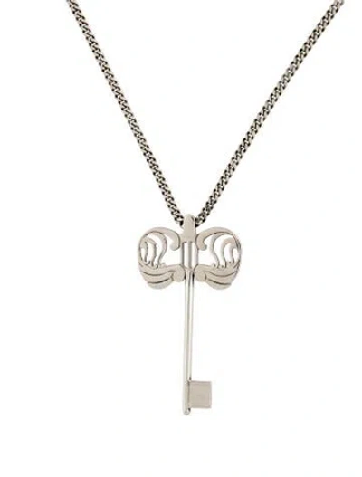 Pre-owned Alexander Mcqueen Key Charm Pendant Necklace, 32.25" In Multicolor