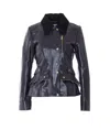 Alexander Mcqueen Kickback Leather Jacket In Black
