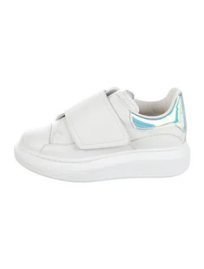Pre-owned Alexander Mcqueen Kids Boys' Larry Leather Sneakers In White