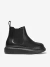 ALEXANDER MCQUEEN KIDS LEATHER CHUNKY CHELSEA BOOTS SIZE EU 31 UK 12.5