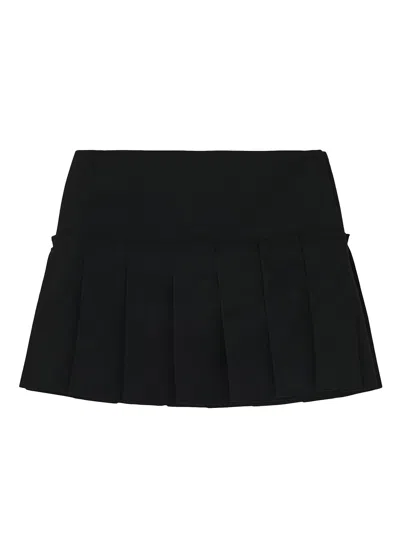 Alexander Mcqueen Kilt Pleated Mini Skirt In Black