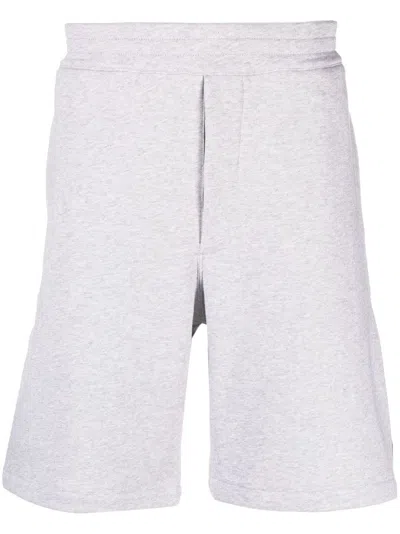 Alexander Mcqueen Knee-length Track Shorts In Grey