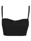 Alexander Mcqueen Knit Bra Top In Black