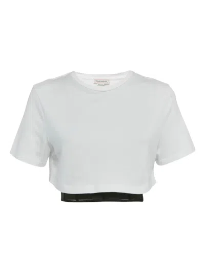 Pre-owned Alexander Mcqueen Knit Corset Top In White