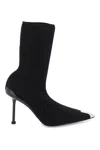 ALEXANDER MCQUEEN KNIT SLASH ANKLE BOOTS