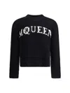 Alexander Mcqueen Logo Crewneck Cotton Sweater