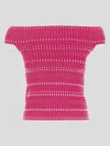 Alexander Mcqueen Knit Top In Pink