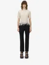Alexander Mcqueen Knitted Cobweb Lace Top In Ivory