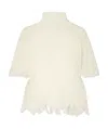 Alexander Mcqueen Cotton & Silk Spider Lace Top In White