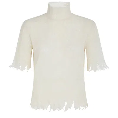 Alexander Mcqueen Spider Web Motif Top In White