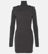 Alexander Mcqueen Alexander Mc Queen Ribbed Mini Dress In Grey