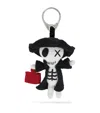 Alexander Mcqueen Knitted The Doll Charm In Black