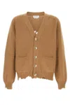 Alexander Mcqueen Distressed Skull Cardigan In Beige