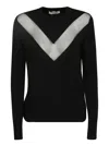Alexander Mcqueen Black Ribbedsweater In Black